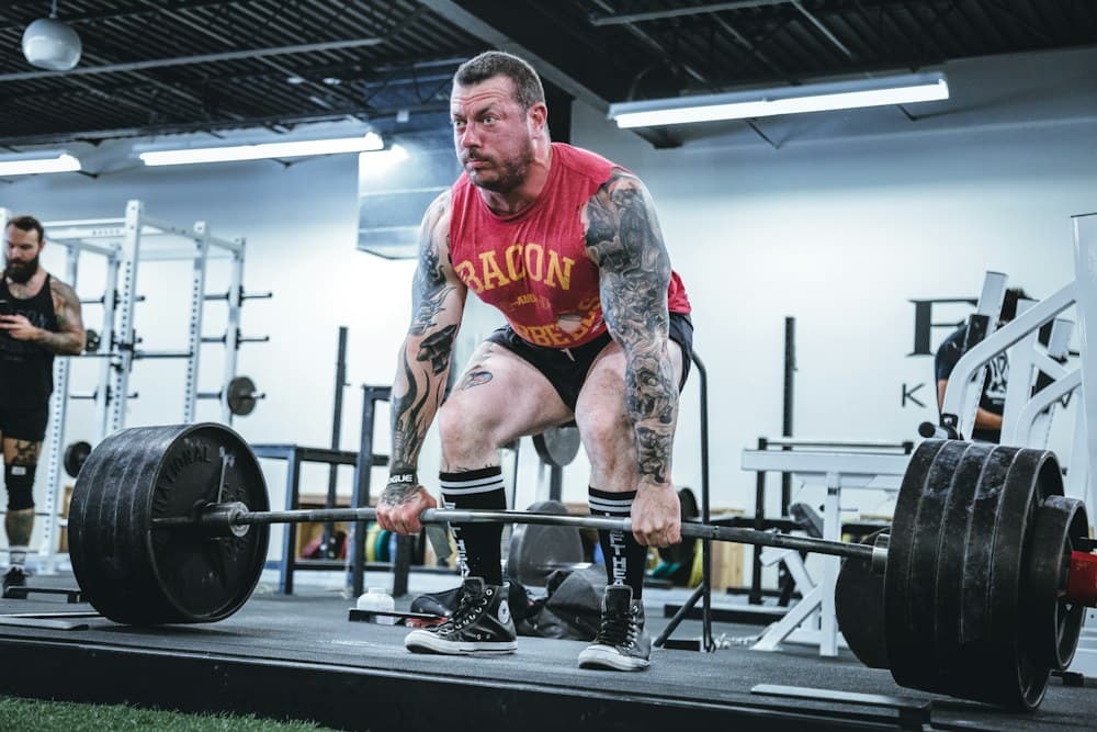Athlete working on strength in the gym